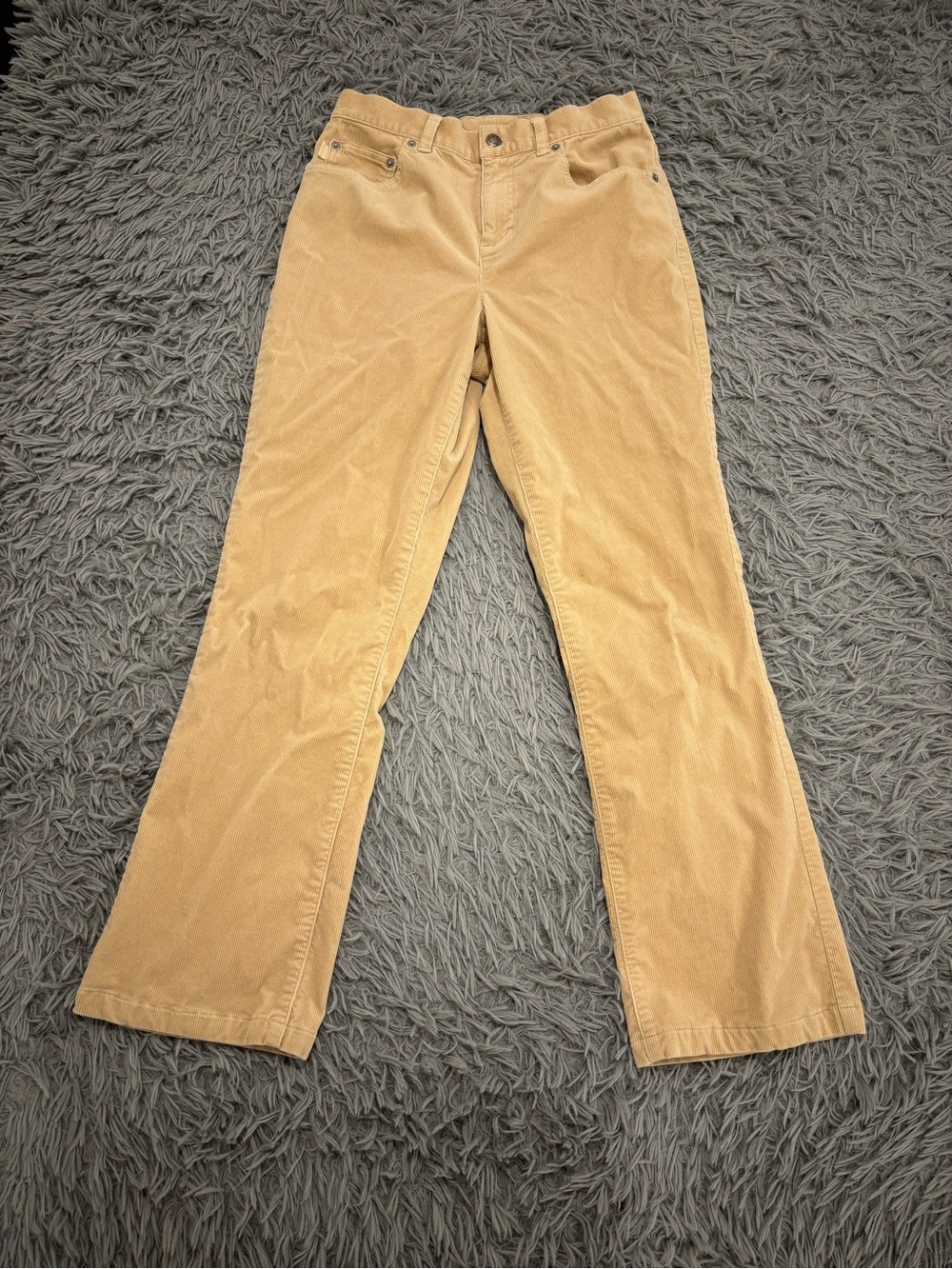 Lauren Ralph Lauren Womens Size 6 Tan Corduroy Flare Bootcut Pants Mid Rise Fall